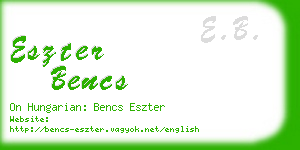 eszter bencs business card